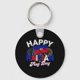 Happy Haitian Flag Day Pride Haiti 1804 Mens Women Schlüsselanhänger