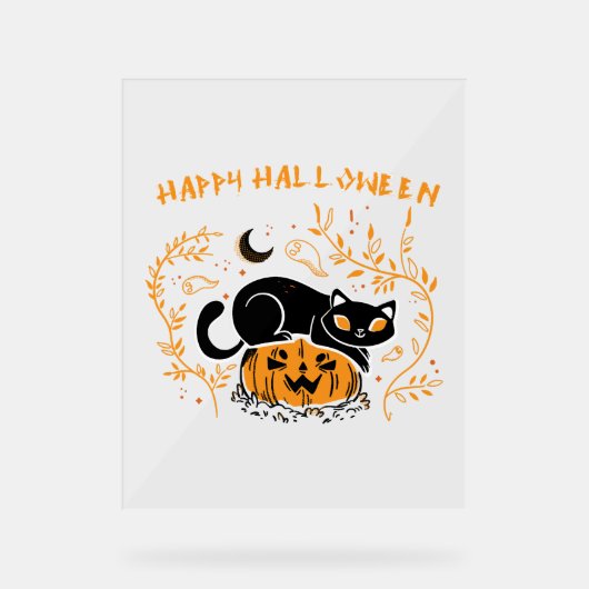 Happy Hal Cat Liebe Acrylschild (Vorderseite)