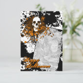 Happy Hal Fotokarte : Hi-Fi Schädel 2 Einladung (Stehend Vorderseite)