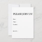 Happy Hal Fotokarte : Hi-Fi Schädel 2 Einladung (Rückseite)