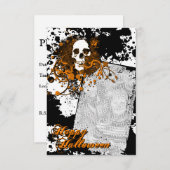 Happy Hal Fotokarte : Hi-Fi Schädel 2 Einladung (Vorne/Hinten)