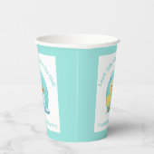 Happy Halb Geburtstag Babyente mit Cake Party Pappbecher (Rechts)