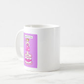 Happy Halb Geburtstagsmutter Stehend auf einen Kuc Kaffeetasse (Vorderseite Links)