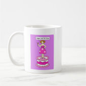 Happy Halb Geburtstagsmutter Stehend auf einen Kuc Kaffeetasse (Links)