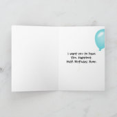 Happy Halb Geburtstagstorte Karte (Innenseite)