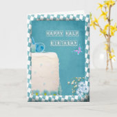 Happy Halb Geburtstagstorte Karte (Gelbe Blume)