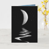 Happy Half Birthday Moon Karte (Gelbe Blume)