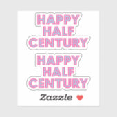 Happy Half Century Aufkleber (Blatt)