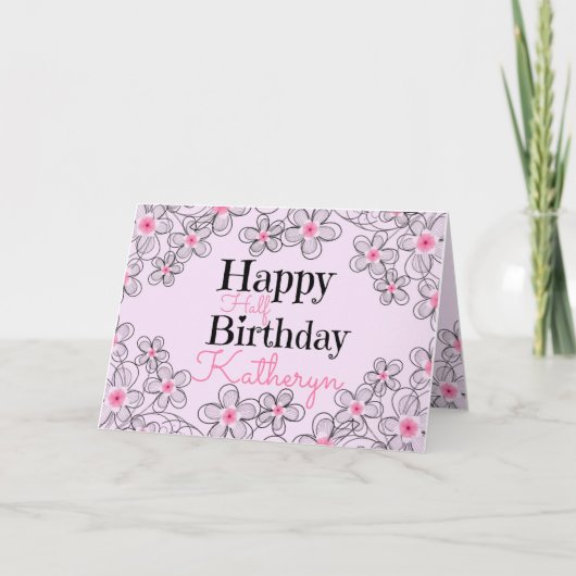 Happy Half Geburtstagkarte Feiertagskarte (Vorderseite)