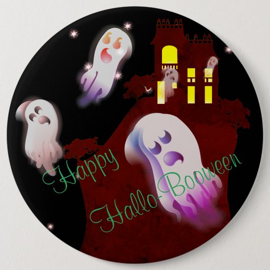 Happy Hallo- Booween Button (Vorderseite)