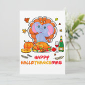 Happy Hallo Elephant Drink Wein Danke Geschenk (Stehend Vorderseite)