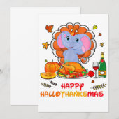 Happy Hallo Elephant Drink Wein Danke Geschenk (Vorne/Hinten)