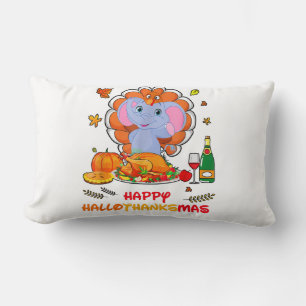 Happy Hallo Elephant Drink Wein Danke Geschenk Lendenkissen