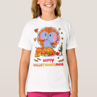 Happy Hallo Elephant Drink Wein Danke Geschenk T-Shirt