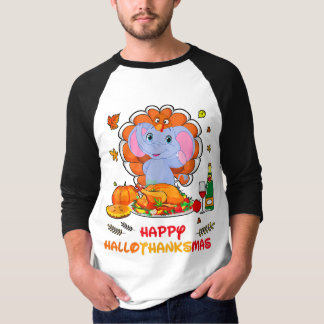 Happy Hallo Elephant Drink Wein Danke Geschenk T-Shirt