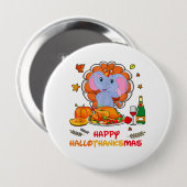 Happy Hallo vielen Dank an Mas Elephant Erntedank  Button (Vorne & Hinten)