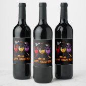 Happy Hallo-Wine Funloween Glass Wine Drink Weinetikett (Flaschen)
