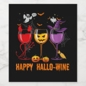 Happy Hallo-Wine Funloween Glass Wine Drink Weinetikett (Einzelnes Label)