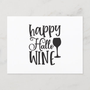 Happy Hallo Wine Postkarte