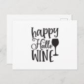 Happy Hallo Wine Postkarte (Vorne/Hinten)