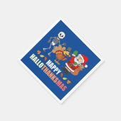 Happy HalloDankeMas (BLUE) Napkins Serviette (Ecke)