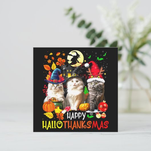 Happy HalloDankeMas Cats (Stehend Vorderseite)