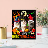 Happy HalloDankeMas Cats Acrylschild (Hochzeit)