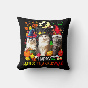 Happy HalloDankeMas Cats Kissen