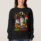 Happy HalloDankeMas Cats Sweatshirt (Vorderseite)