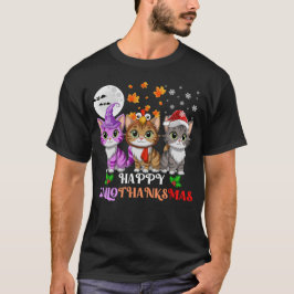 Happy HalloDankeMas Cats T-Shirt