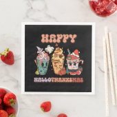 Happy HalloDankeMas Funny Dark Serviette (Beispiel)