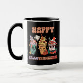 Happy HalloDankeMas Funny Dark Tasse (Links)