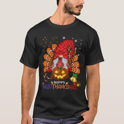 Happy HalloDankeMas Gnomes T-Shirt (Vorderseite)
