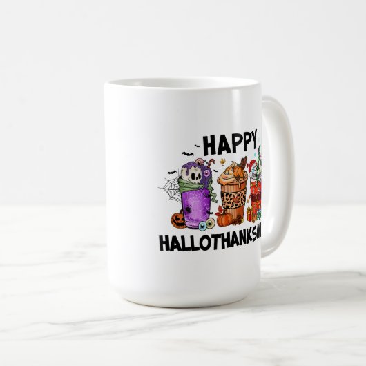 Happy HalloDankeMas Kaffeetasse (VorderseiteRechts)