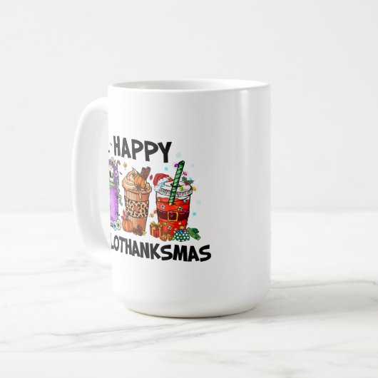 Happy HalloDankeMas Kaffeetasse (Vorderseite Links)