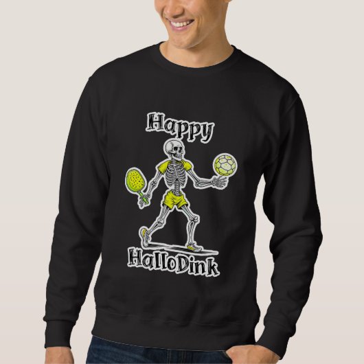 Happy Hallodink | Halloween und Pickleball Pub Sweatshirt (Vorderseite)