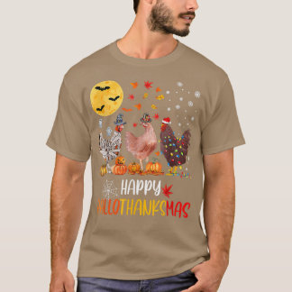 Happy Hallothankmas Chicken T-Shirt