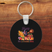 Happy Hallothankmas Witch Cornucoa Schlüsselanhänger (Vorderseite)