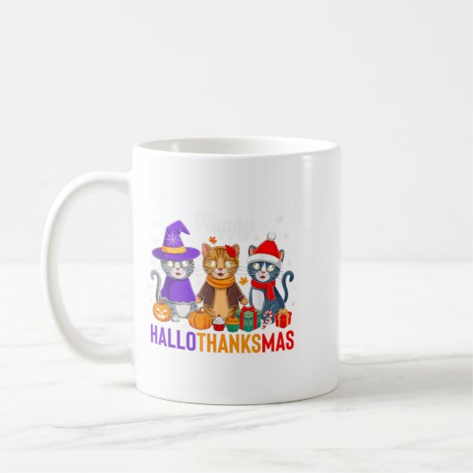 Happy Hallothanksmas Cat Halloween Thanksgiving Ch Kaffeetasse (Links)