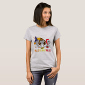 Happy Hallothanksmas cats Halloween Christmas T-Shirt (Vorne ganz)