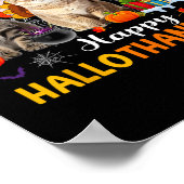 Happy Hallothanksmas Cats Halloween Erntedank C Poster (Ecke)