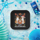 Happy Hallothanksmas Cats Halloween Pappteller (Party)