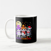 Happy Hallothanksmas Cats Halloween Thanksgiving C Kaffeetasse (Links)