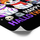 Happy Hallothanksmas Cats Halloween Thanksgiving C Poster (Ecke)