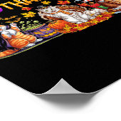 Happy Hallothanksmas Cats Lovers Erntedank Chri Poster (Ecke)