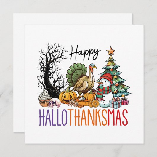 Happy Hallothanksmas Clipart (Vorne/Hinten)
