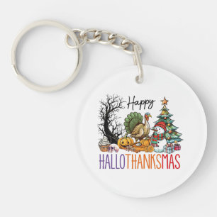 Happy Hallothanksmas Clipart Schlüsselanhänger
