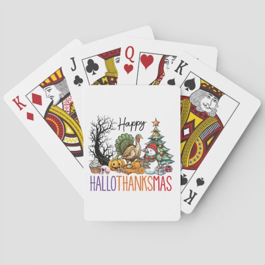 Happy Hallothanksmas Clipart Spielkarten (Rückseite)