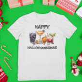 Happy Hallothanksmas Cocktails Feierliche Feier T-Shirt