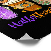 Happy Hallothanksmas Coffee Latte Halloween Thanks Poster (Ecke)